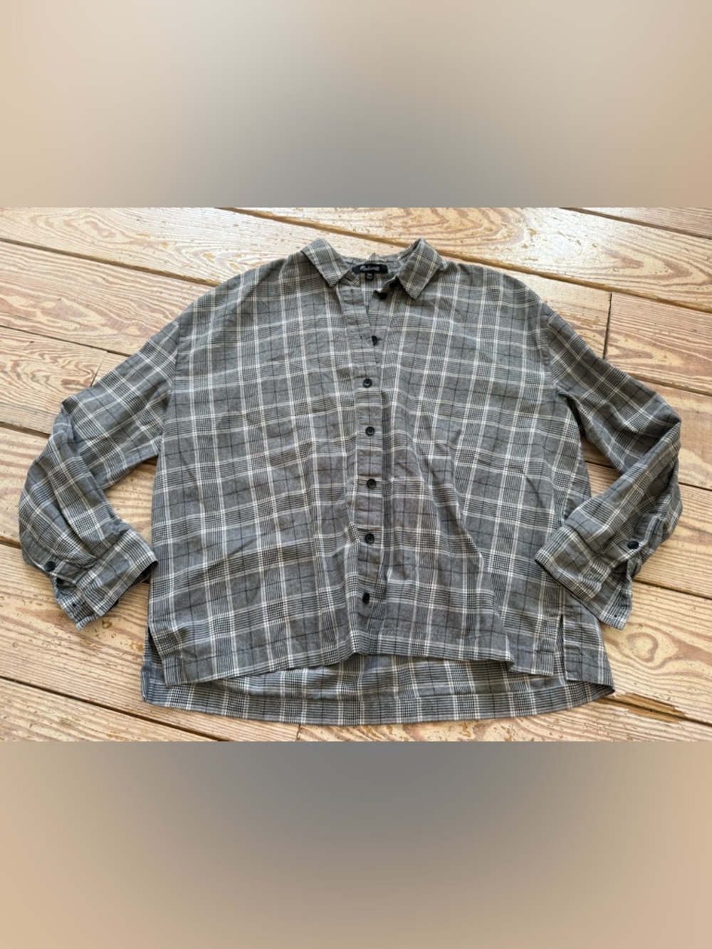 Madewell plaid flannel button-up shirt size xxs